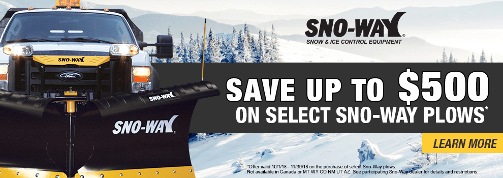 Save up to $500 on Sno-Way Instant Rebate Promotion