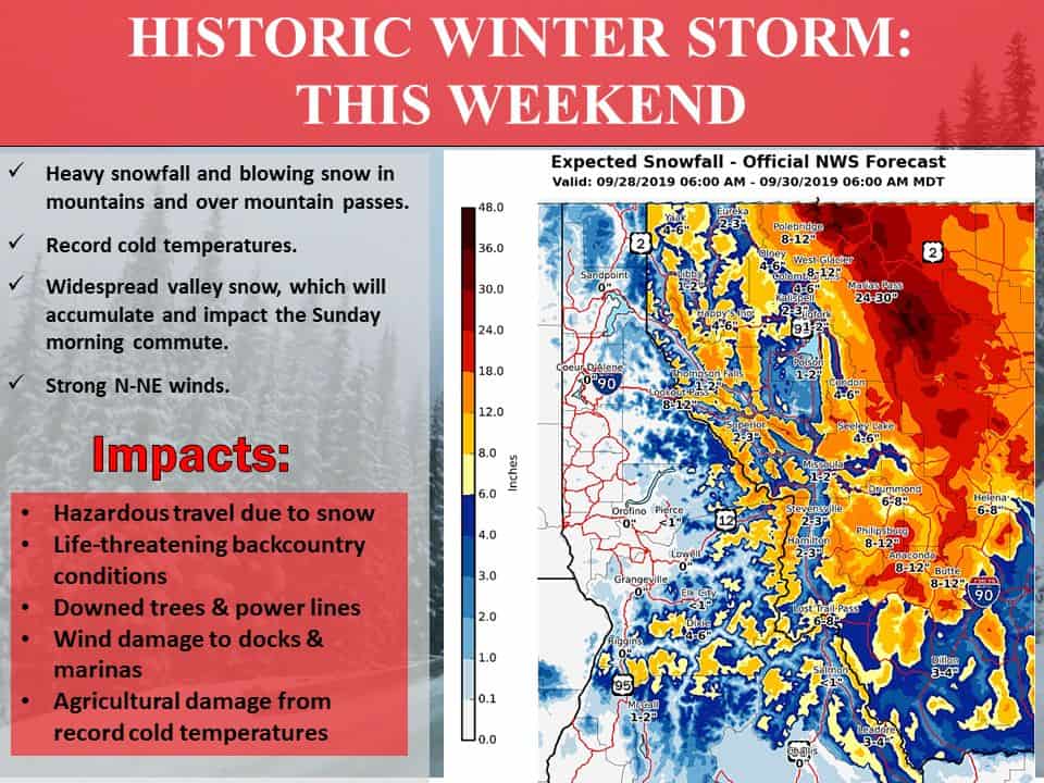 Early Winter Storm Hitting Montana this Weekend!