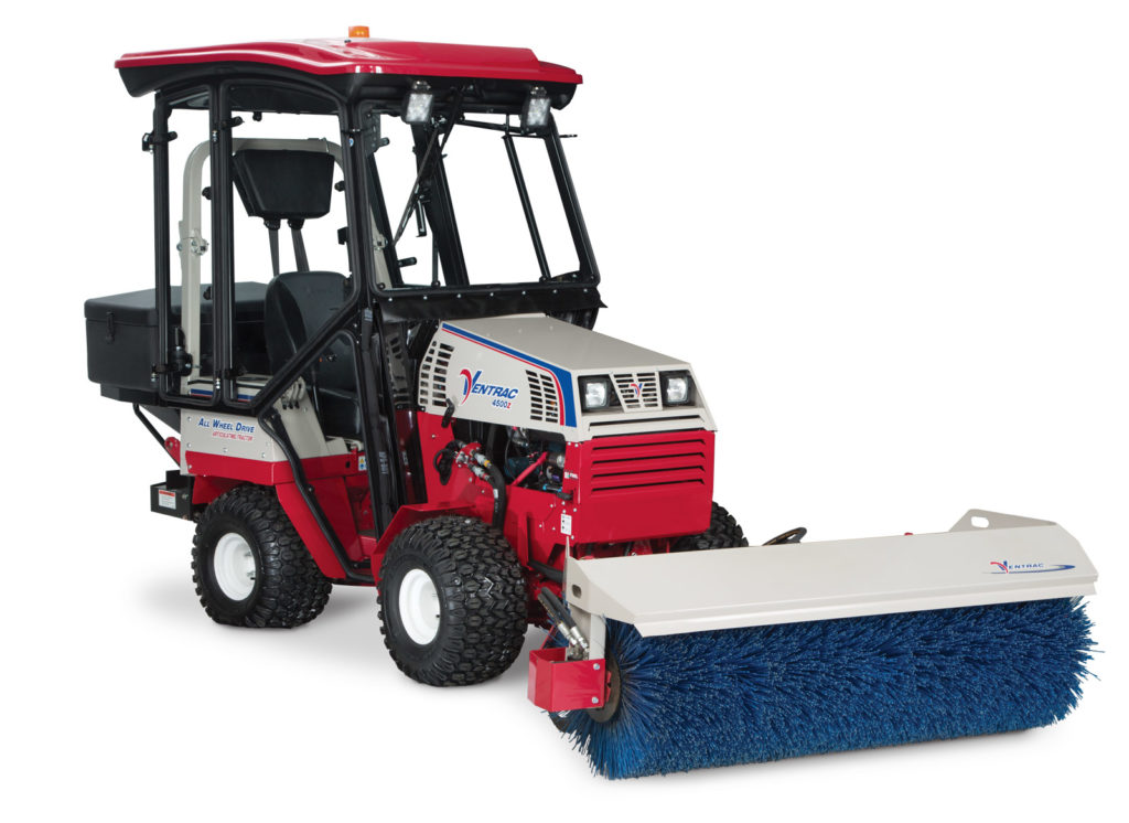 Ventrac 4500z Compact Tractor with Power Broom & Drop Spreader