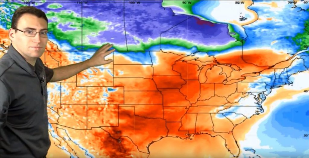 12/3/19 Weather Map - Warmer air is coming