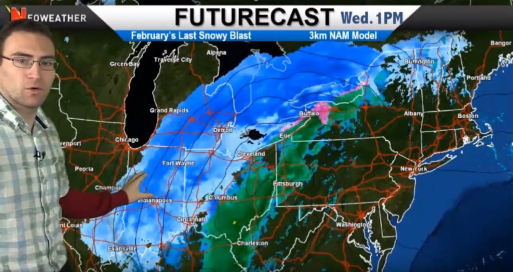 Midwest Snowstorm Map from Neoweather