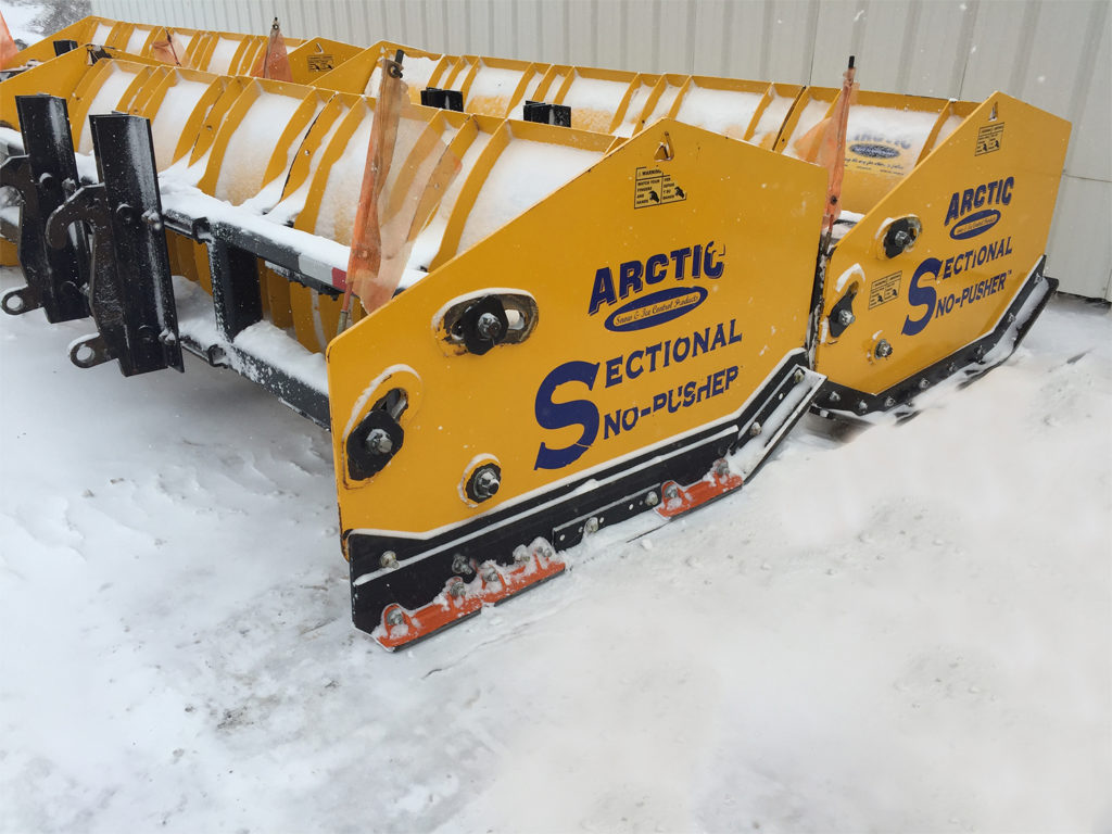 Skid Shoes from Winter Equipment shown on a push plows