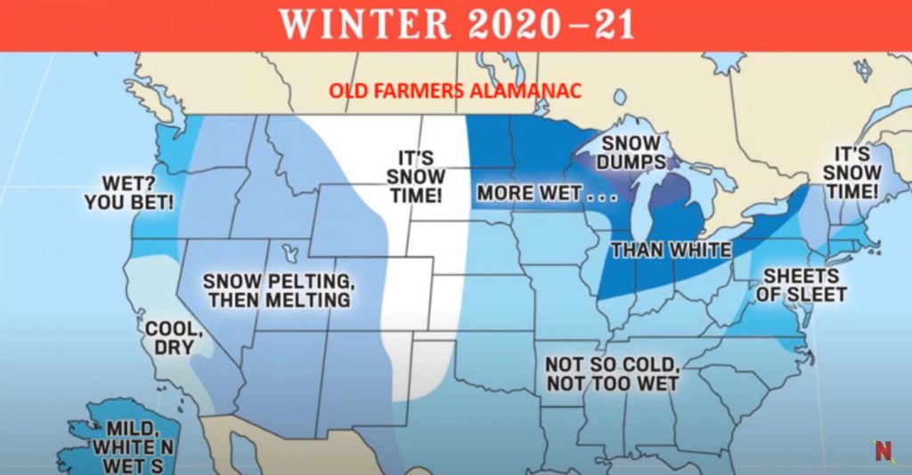 Winter 2020-2021 Farmer's Almanac Map
