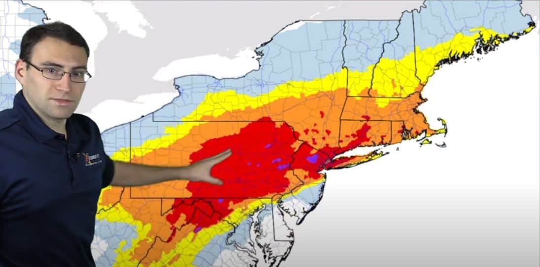 Winter Storm Gail Map from Snow Plow News
