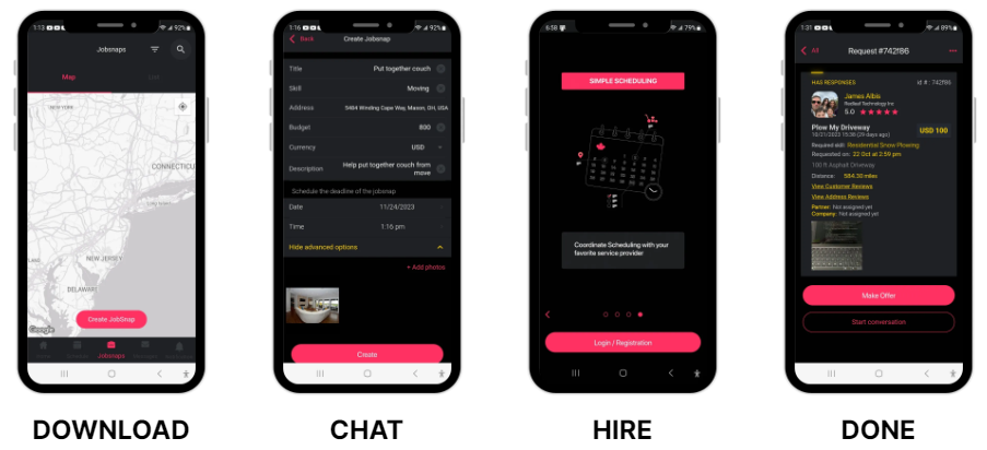 From Snow Plowing to Home Services, JobSnap Provides a Seamless Comprehensive Gig Economy App