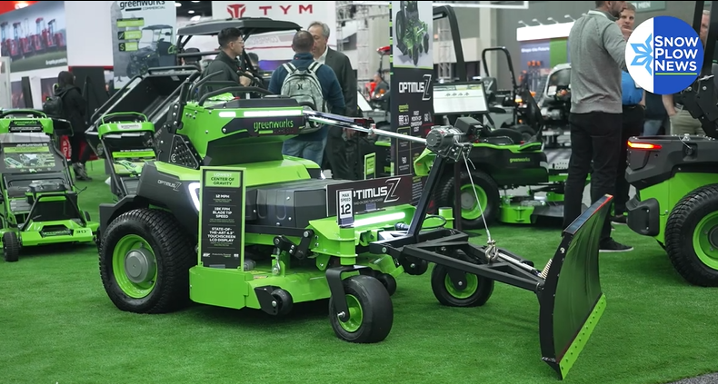 Greenworks Commercial’s Latest Venture: The Electric ZT with an All New Snow Plow